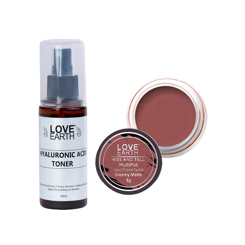 Buy Love Earth Lip Tint & Cheek Tint Kiss And Tell + Hyaluronic Acid