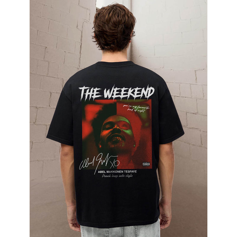 PRONK The Weekend Men Oversized Printed T-Shirt (M)