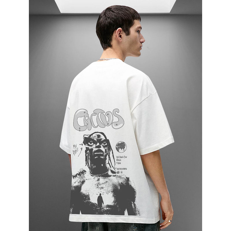 PRONK Cactus Jack Men Oversized Printed T-Shirt (M)