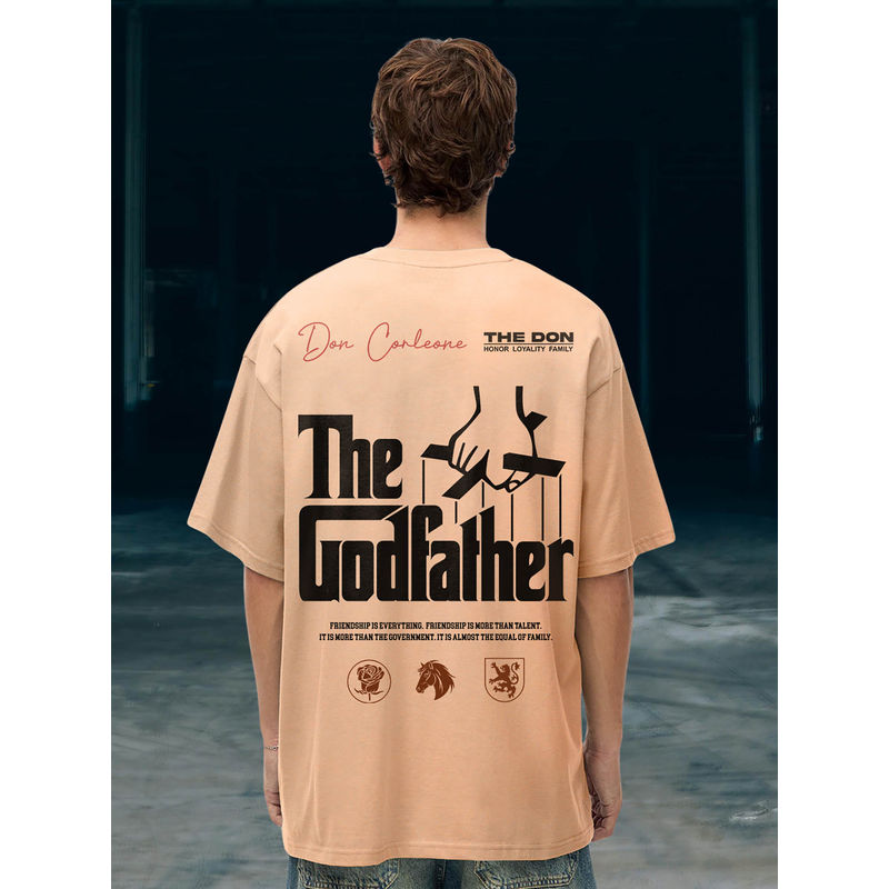 PRONK Don Corleone Men Oversized Printed T-Shirt (S)