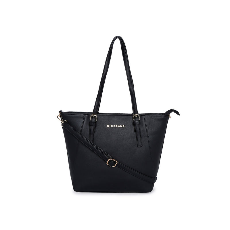 Buy Giordano Black Solid Tote Bag Online