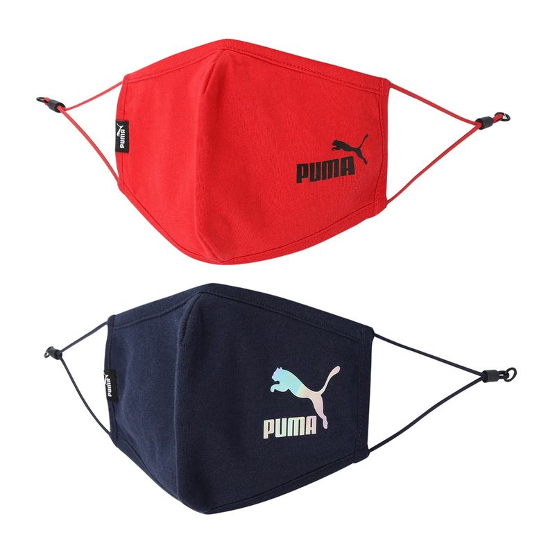 Puma Red and Blue Pack of 2 Face Mask II (M)