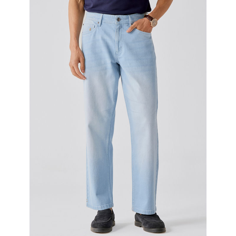 Andamen Mens Casual Twill Woven Special Dye/Wash Effect Regular Fit Jeans (32)