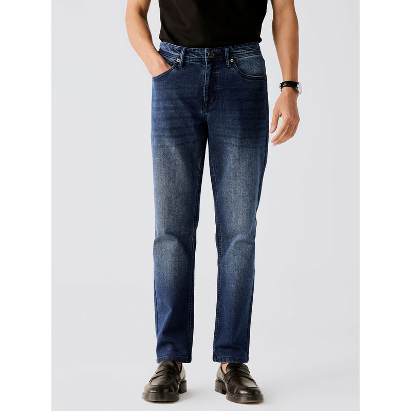 Andamen Mens Casual Twill Woven Placement Embroidery Regular Fit Jeans (31)