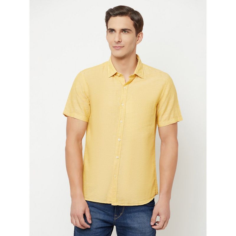 Cantabil Men Mustard Shirt (38)