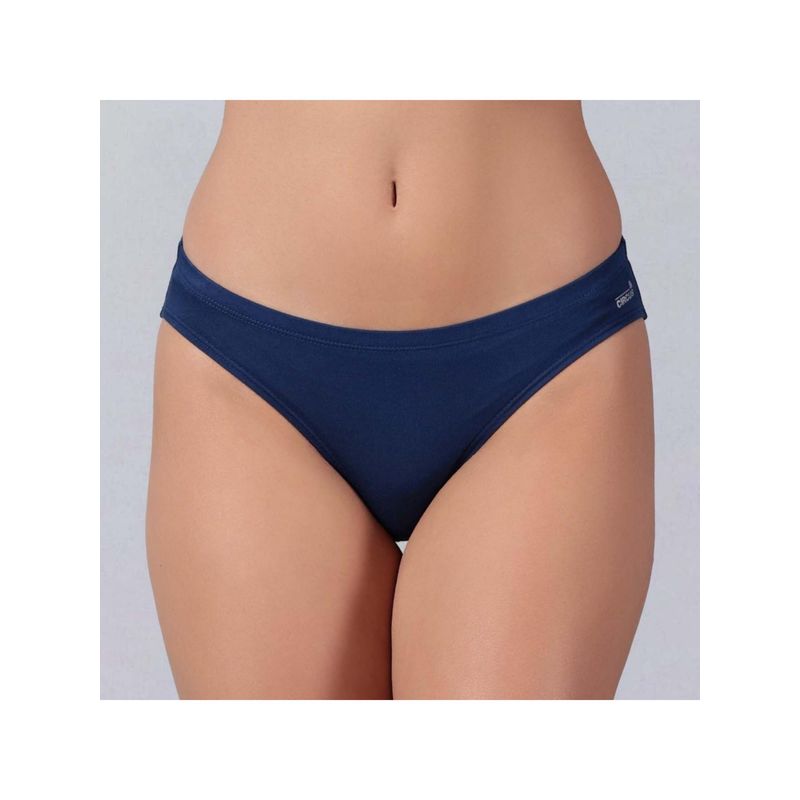 Tailor and Circus Womens Blue Low Rise Mid Coverage Micro Modal Fabric Bikini (S)
