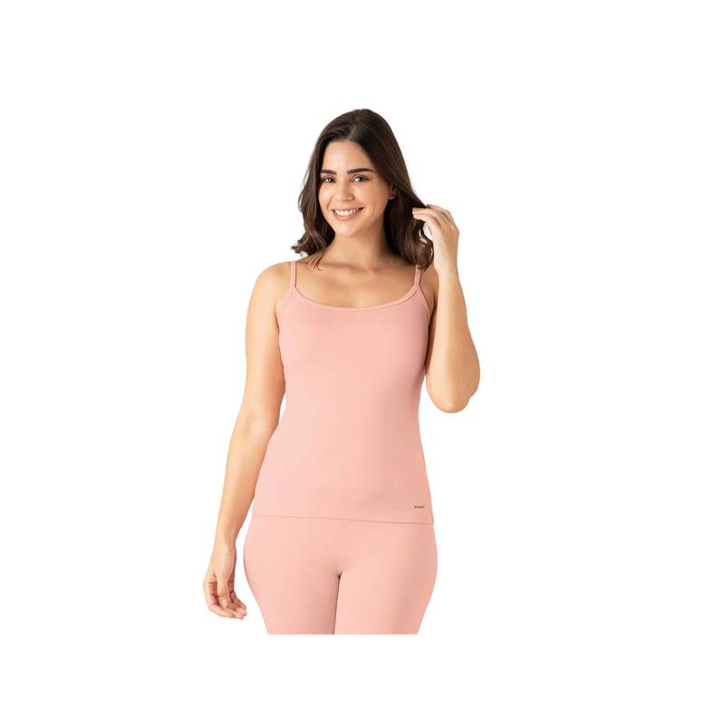 Amante Womens Pink Slim Fit Solid Thermal Cami Top LIN110401C1167S (S)
