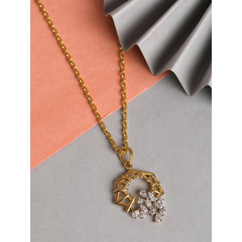 thumbnail image 2 of Women’s Rhodium Plated Sterling Silver & AAA Zirconia Princess Cut Pendant Necklace 2 of 6
