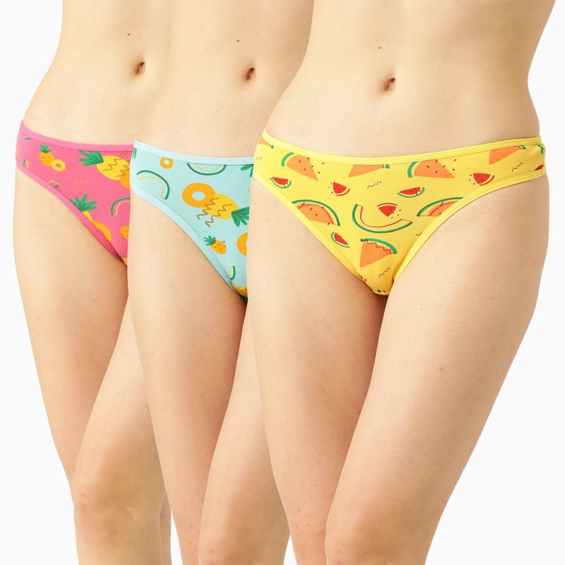 Leading Lady Printed Thong (Pack of 3) (XL)
