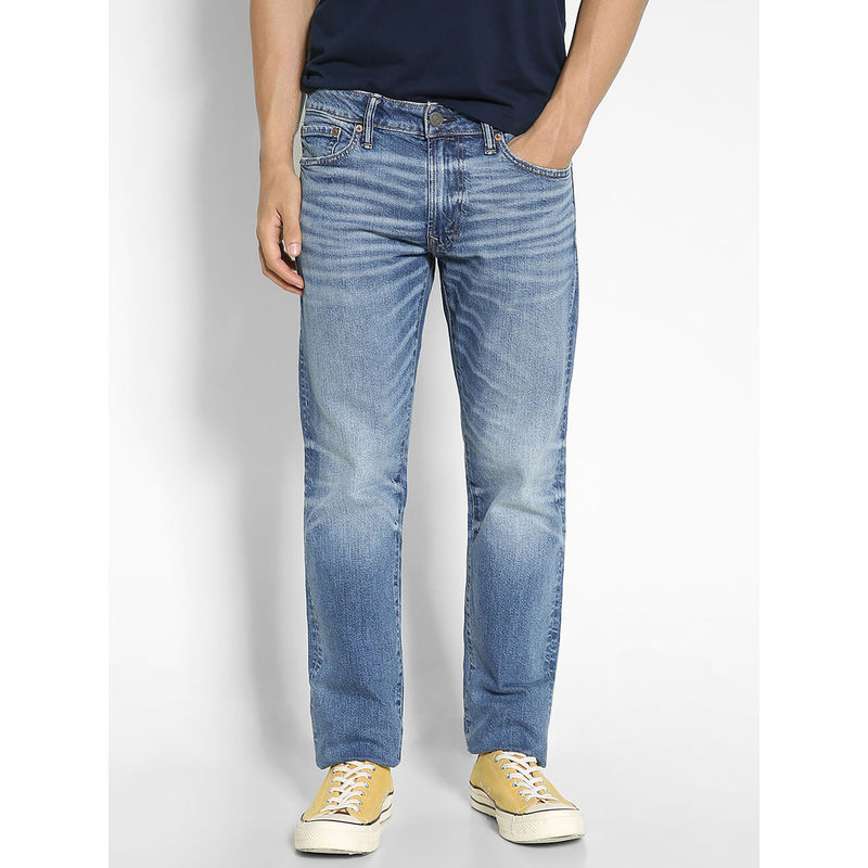 American Eagle Men Blue Easyflex Slim Straight Jeans (31)