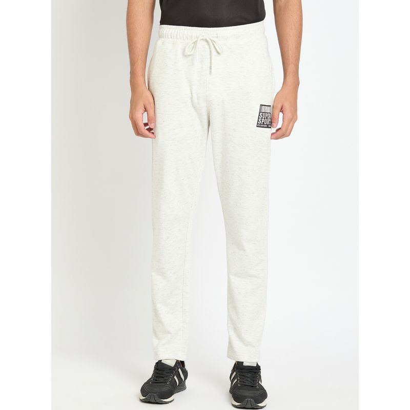 Club York Men Off White Solid Trackpant (S)
