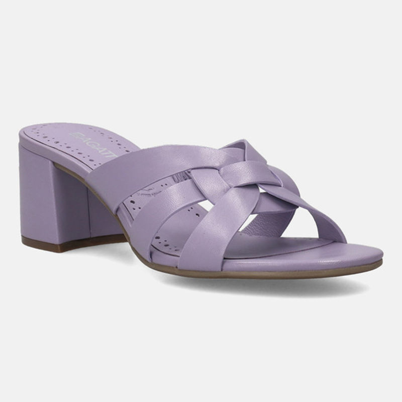 BAGATT Vanita Purple Leather Womens Sandals (EURO 39)