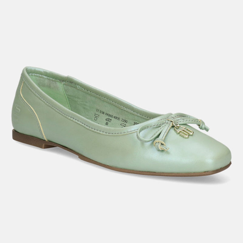BAGATT Amalia Green Leather Womens Ballerinas (EURO 36)