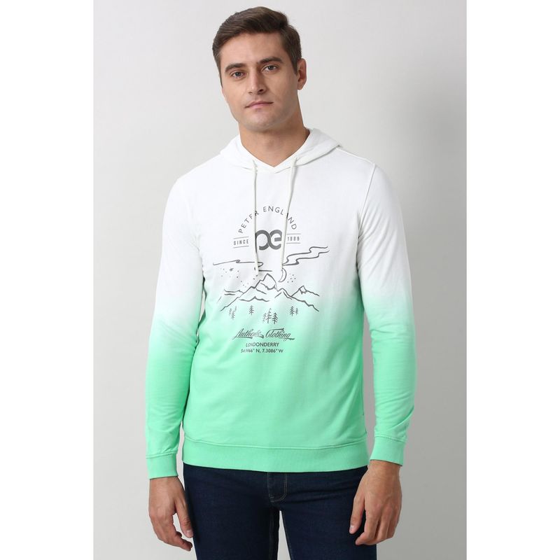 Peter England Multi-Color Full Sleeves Hoodie (S)