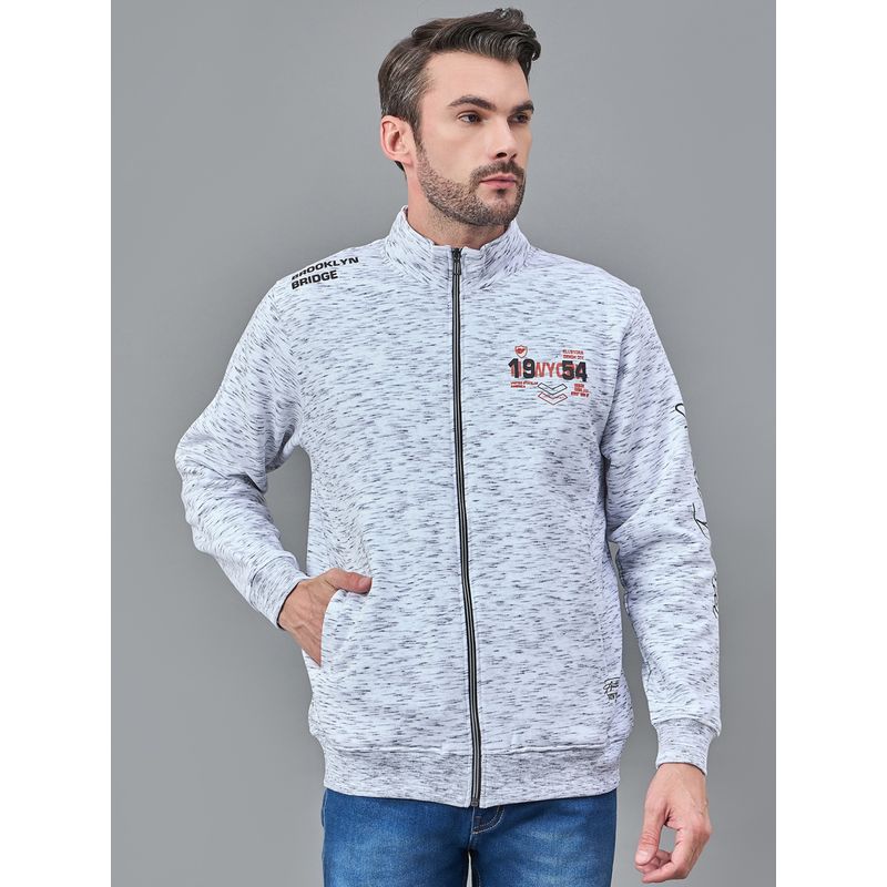 Club York White Printed Sweatshirt (S)