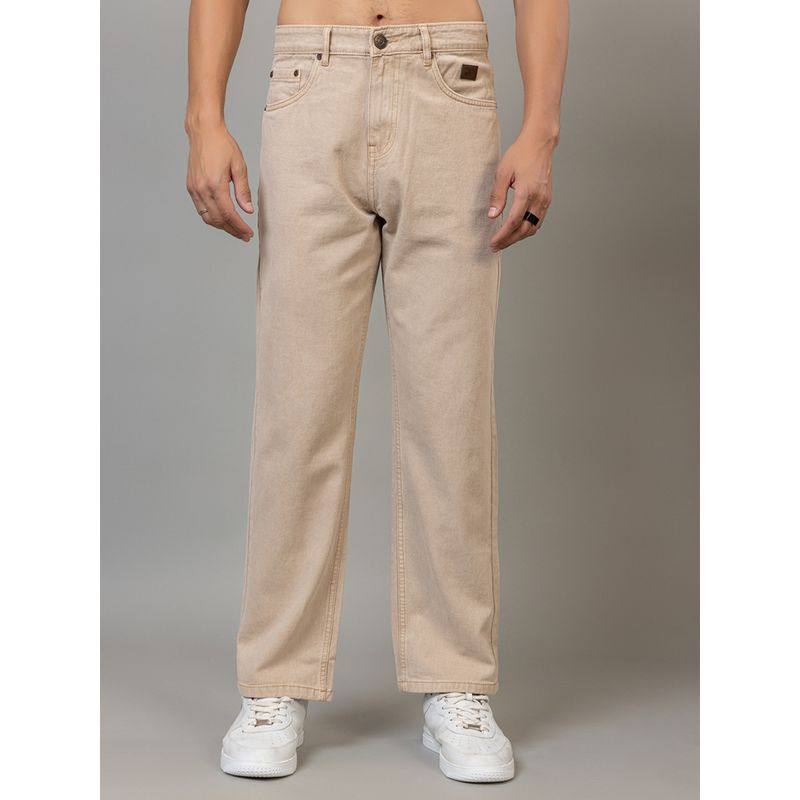 Club York Beige Straight Fit Denim Jeans (36)