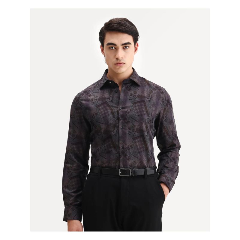 Rare Rabbit A Luxury Hi Fashion Jacquard Club Shirt. (M)