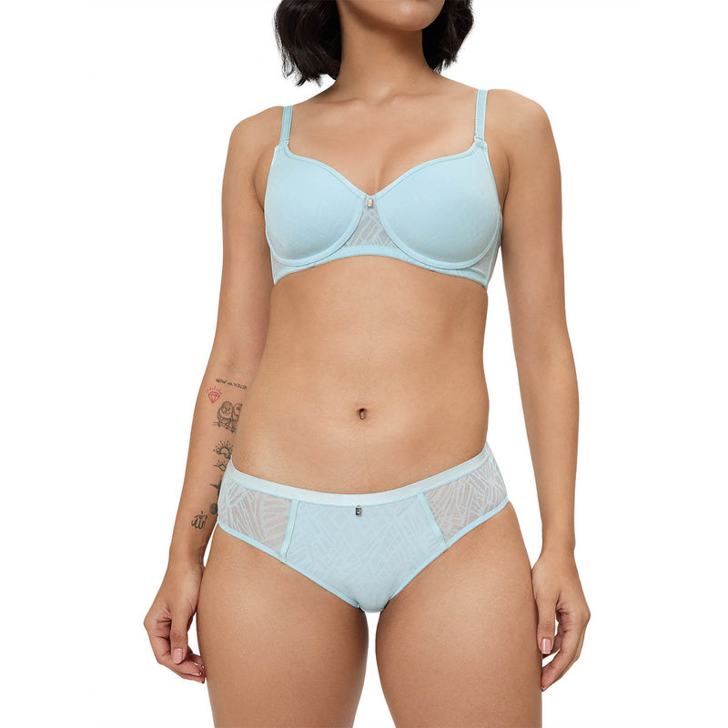 Triumph Blue Triumph Fancy Shimmer Midi Brief with Medium Coverage (L)