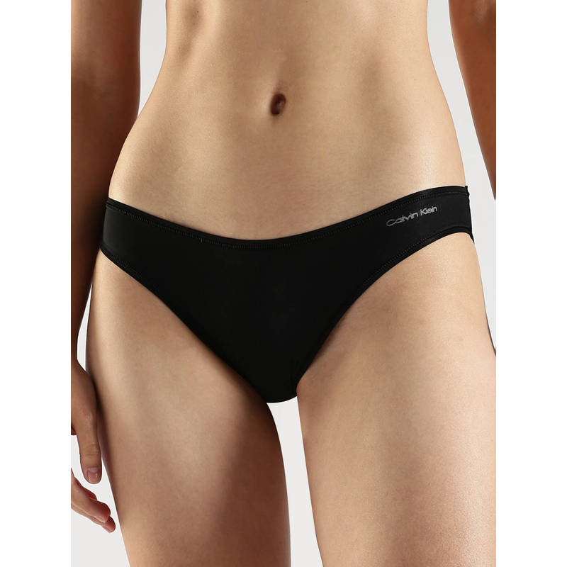 Calvin Klein Solid Black Low Rise Bikini-Brief (XS)