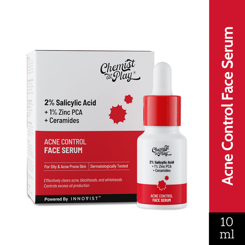 Chemist At Play 2% Salicylic Acid Face Serum Treats Active Acne, Controls Excess Oil