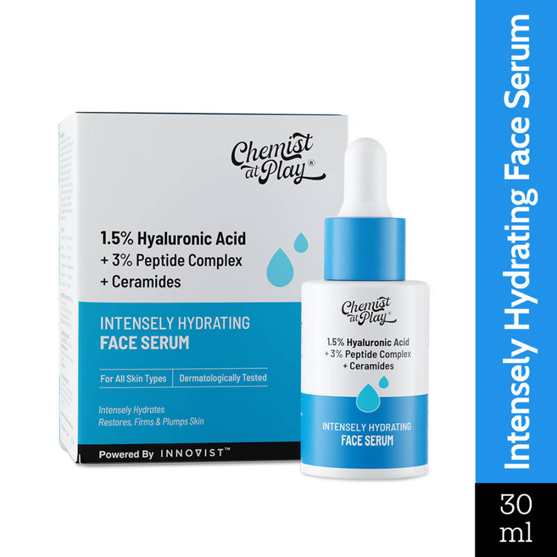 Chemist At Play 1.5% Hyaluronic Acid Face Serum, 3% Peptides, Hydrates, Firms & Plumps Skin