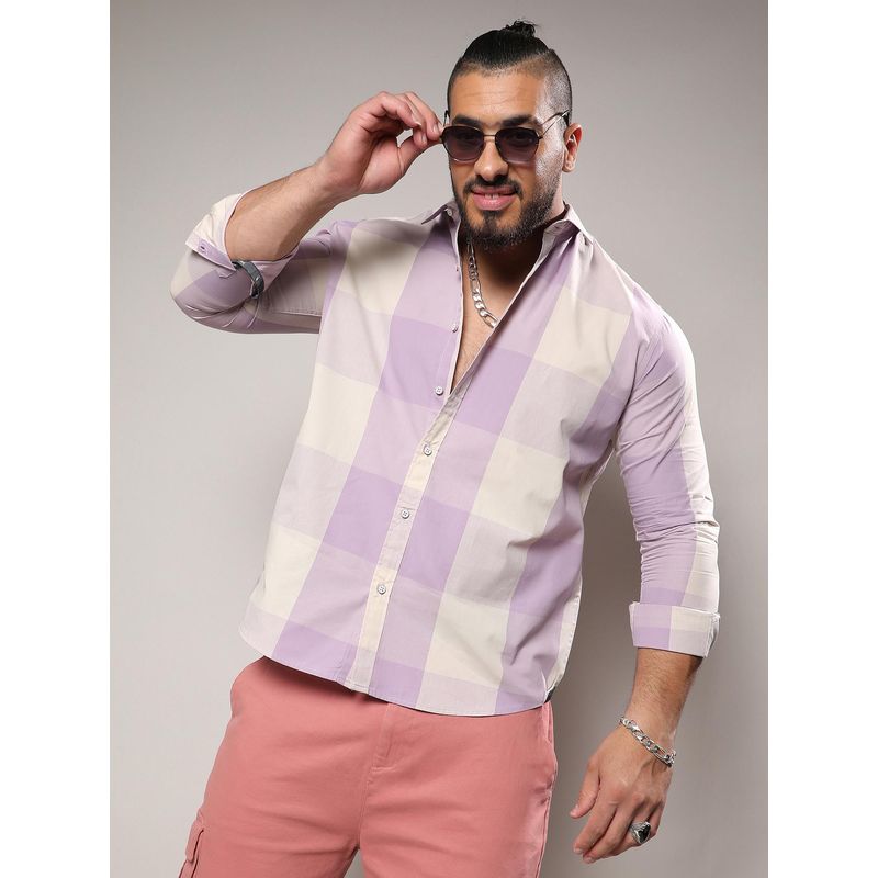 Instafab Plus Men Cotton Buffalo Check Shirt (3XL)