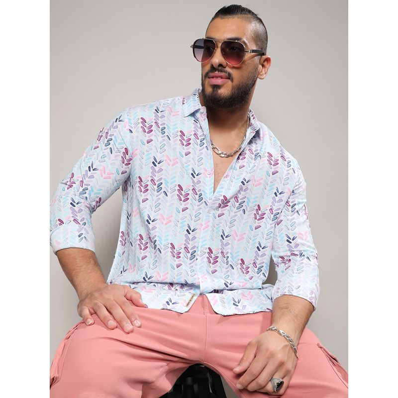 Instafab Plus Men Multicolour Abstract Print Shirt (3XL)