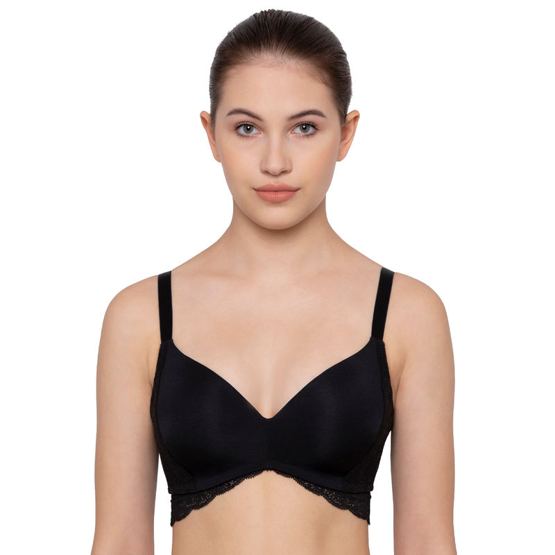 Buy Triumph Comfort Touch 01 Padded Wireless Everyday Invisible T-Shirt Bra  - Blue online