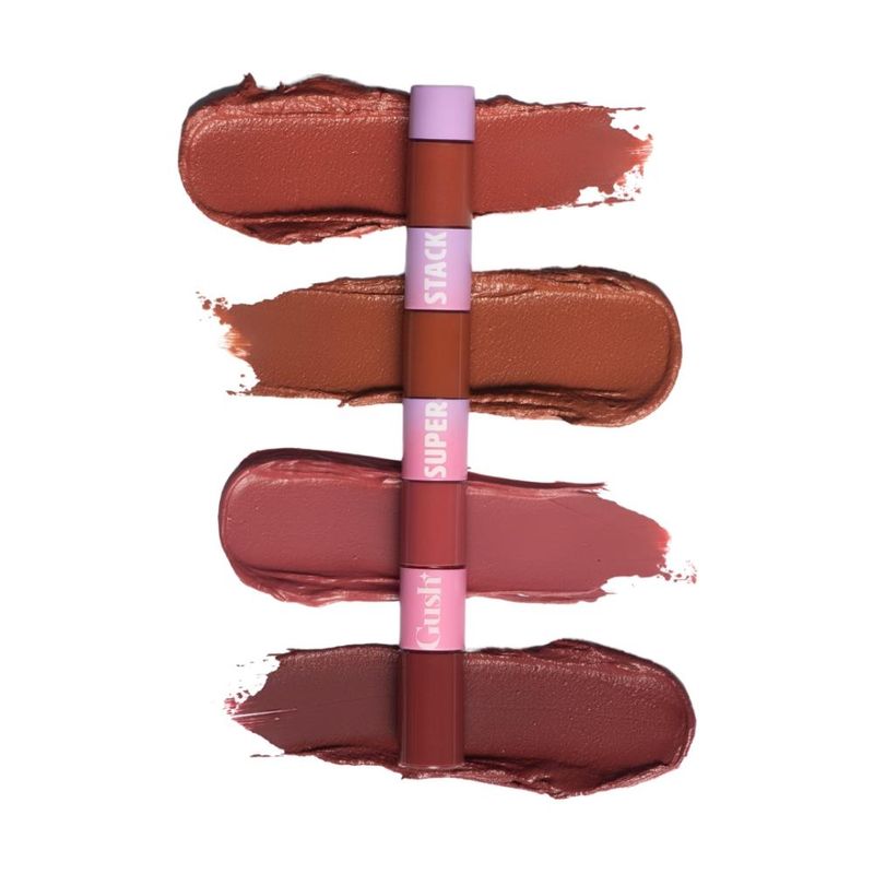 Gush Beauty Super Stack Conditioning And Pigmented 4 In 1 Liquid Lipstick Stack - Nuditude