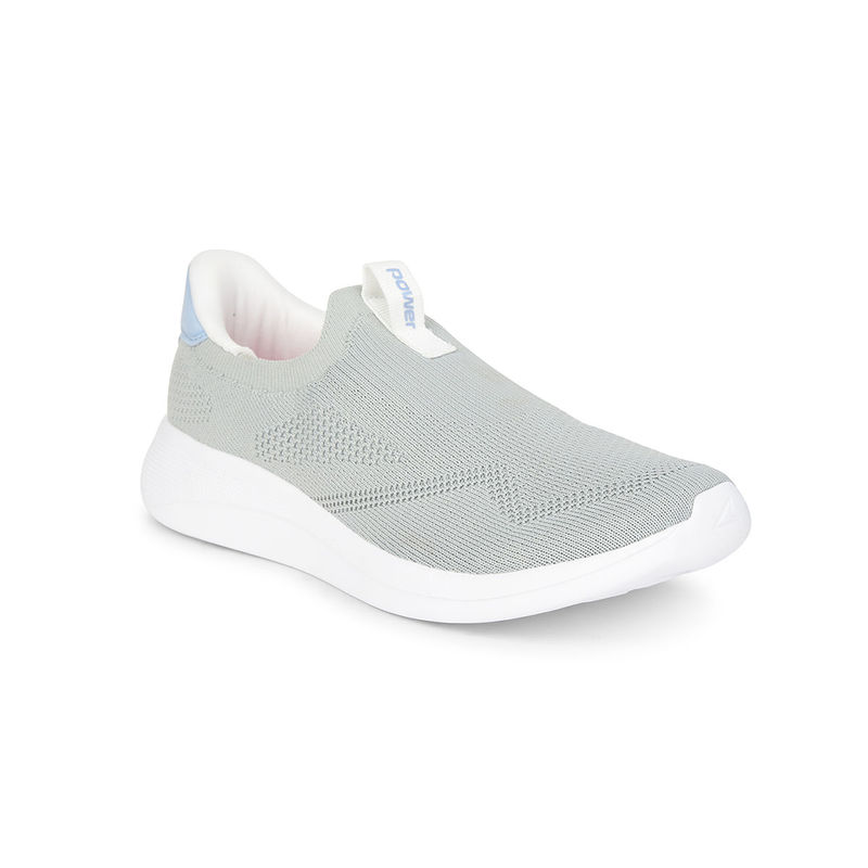 Power Grey Womens Slip-On Sneakers (UK 4)