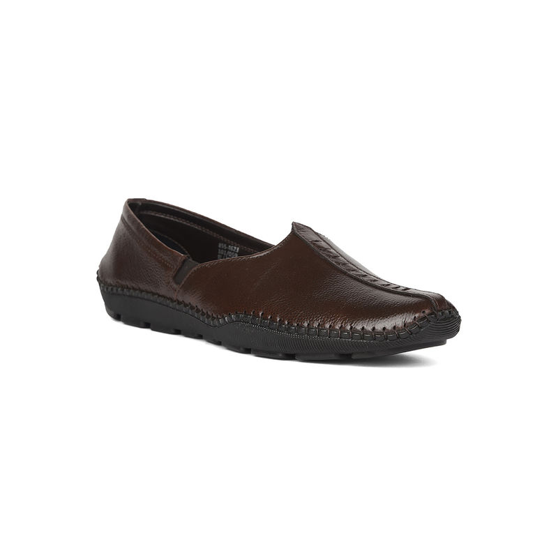 Bata Brown Mens Slip-On Mojaris (UK 9)