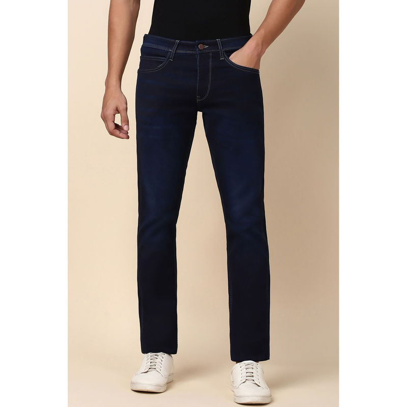 Allen Solly Men Navy Slim Fit Light Wash Jeans (30)