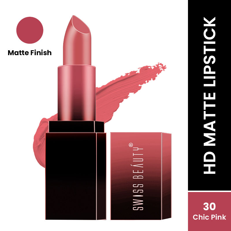 Swiss Beauty Hd Matte Lipstick - 30 Chic Pink