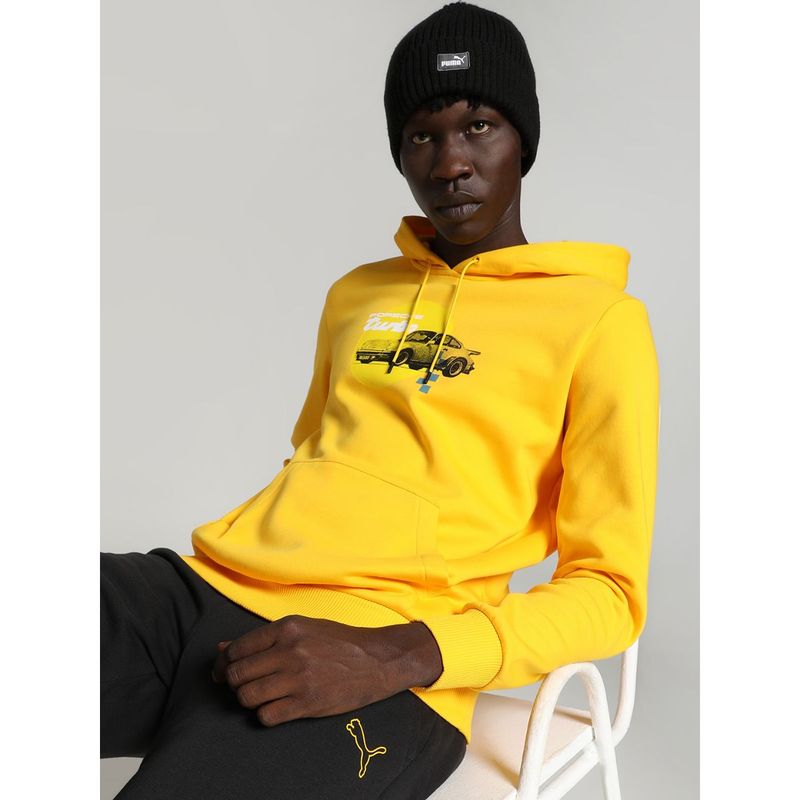 Buy Puma PL Graphic Men Yellow Hoodie Online
