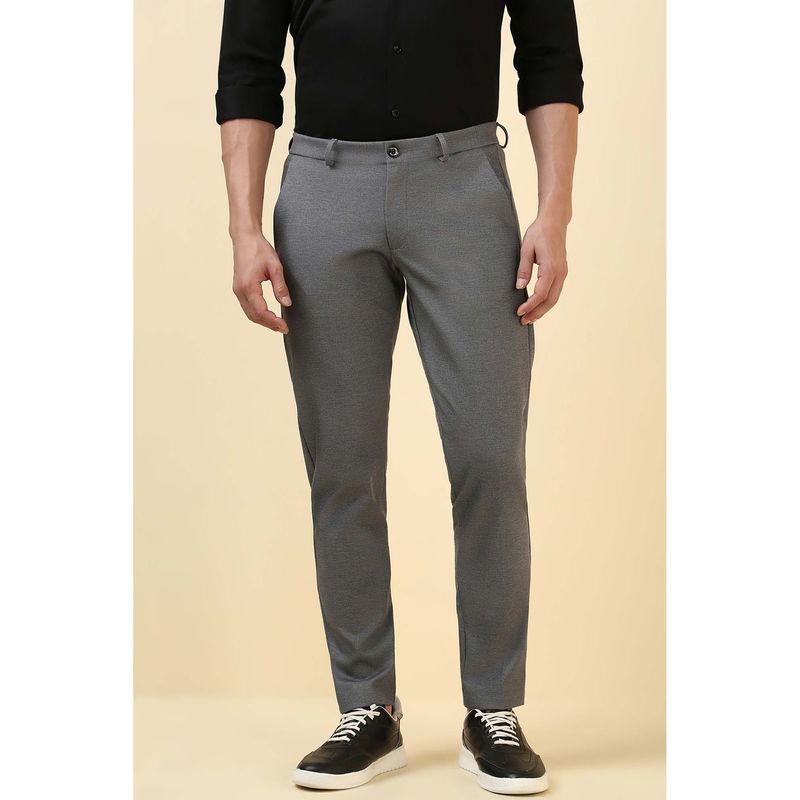 Allen Solly Men Grey Solid Casual Trousers (30)