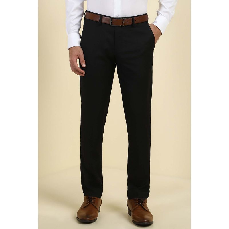 Allen Solly Men Black Solid Formal Trousers (36)
