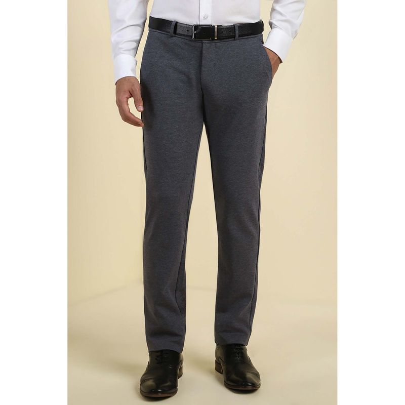 Allen Solly Men Grey Solid Formal Trousers (30)