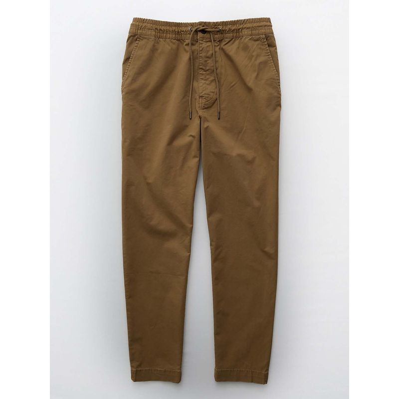 American Eagle Men Brown Flex Athletic Fit Easy Trouser (L)