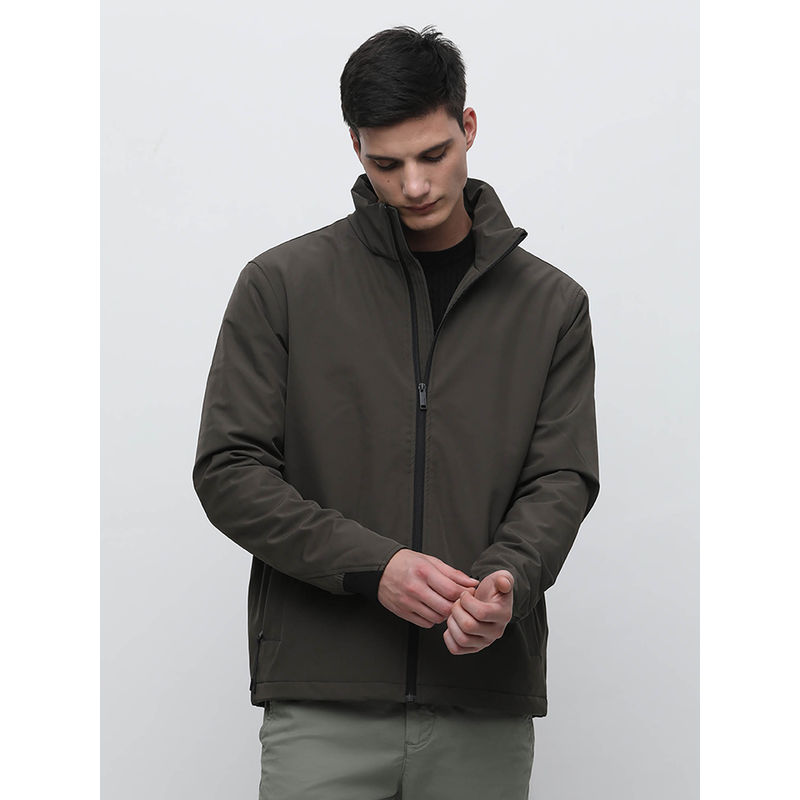 Selected Olive High Neck Padded Jacket (M)