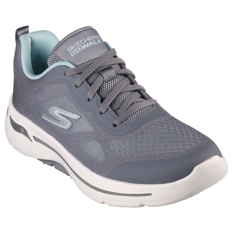 SKECHERS GO WALK ARCH FIT F Grey Walking Shoes (UK 3)