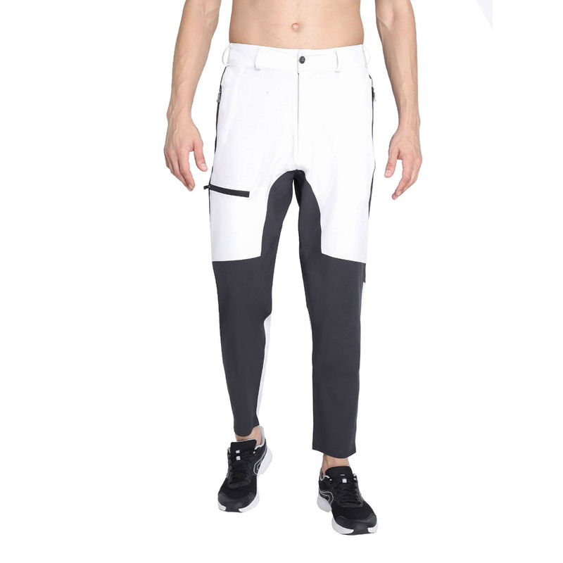 Chkokko White Grey Men Sports Gym Track Pant Running Lower (XL)