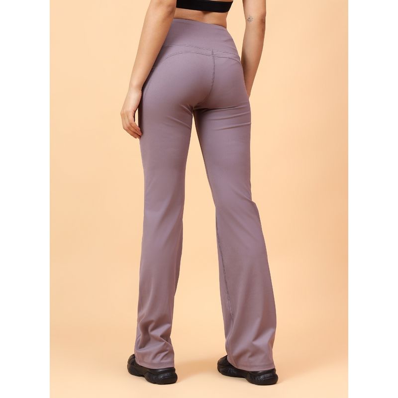 Fitkin Women Mauve Bootcut Active Trackpant (S)