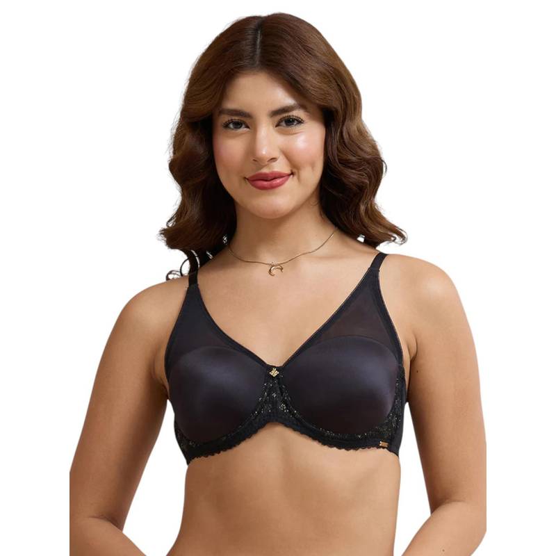 Amante Black Solid Underwired Bra (34D)