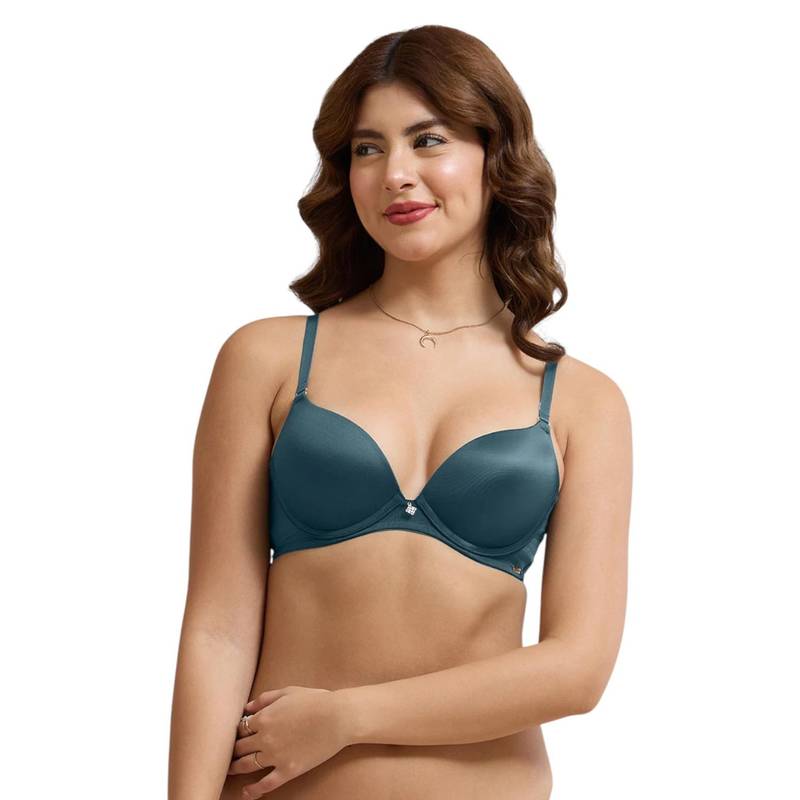 Amante Blue Underwired Solid Bra (34C)