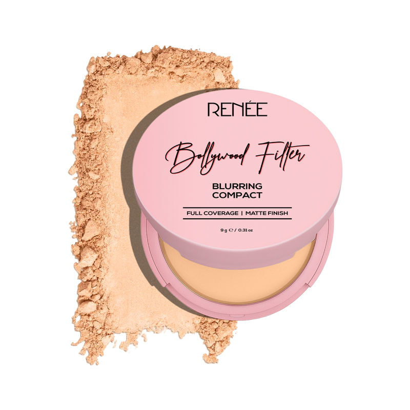 RENEE Bollywood Filter Blurring Matte Finish Compact with Full Coverage - 03 Beige Blur