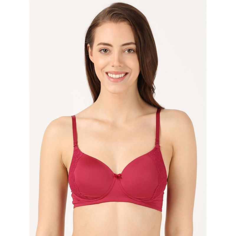 Jockey 1816 Women Wirefree Padded Full Coverage Lace Styling Multiway T Shirt Bra Pink Buy