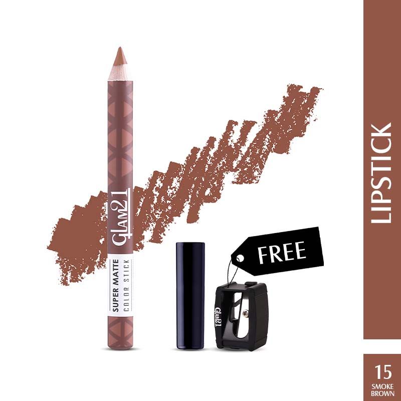 GLAM21 Super Matte Colorstick Lip Crayon - Smoke Brown-15