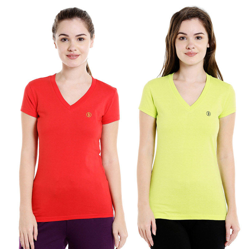 Bodycare Bodyactive Pack Of 2 Women'S Tshirt - Multi-Color (S)