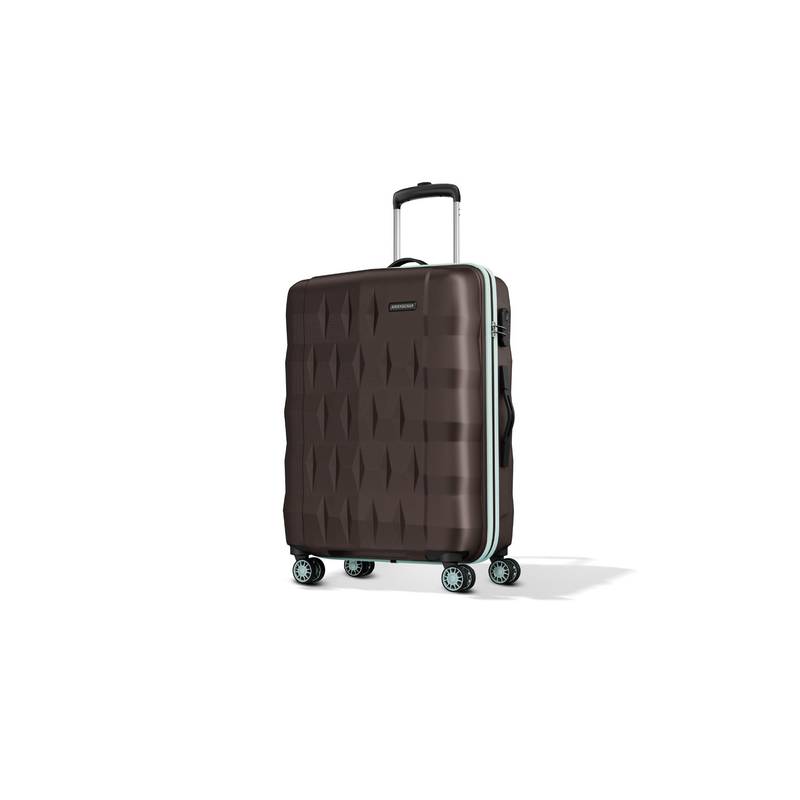 Aristocrat Unisex Comet Champagne Hard Luggage Trolley Bag - Brown (S)