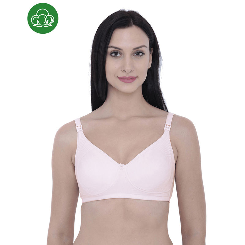 Inner Sense Organic Cotton Antimicrobial Nursing Bra - Pink (36C)